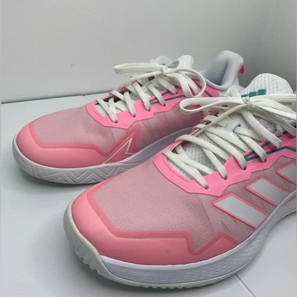 Adidas Defiant Speed Pink and White Athletic Shoes for Performance - Picture 5 of 6